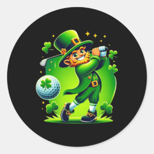 Golf St patricks day Golf Irish Golfing Runt Klistermärke