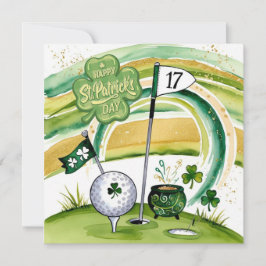 Golf St. Patrick's Day  Golf tema för golf-fans  Kort