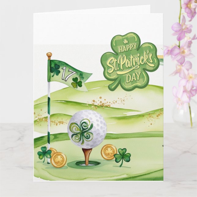 Golf St. Patrick's Day  Golf tema för golfare  Kort (Orkide)