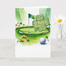 Golf St. Patrick's Day  Golf tema för golfare  Kort