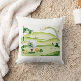 Golf St. Patrick's Day Golf-temat för Golfer Kudde