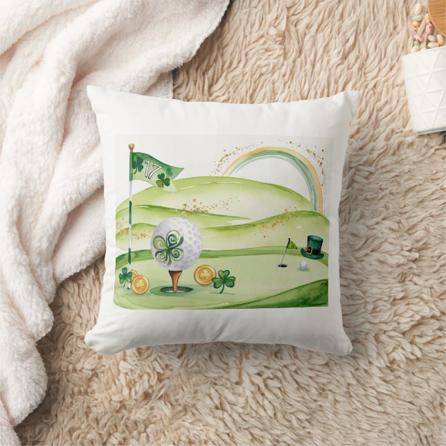 Golf St. Patrick's Day Golf-temat för Golfer Kudde (Filt)