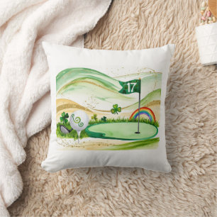 Golf St. Patrick's Day Golf-temat för Golfer Kudde