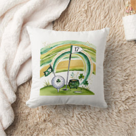 Golf St. Patrick's Day Golf-temat för Golfer Kudde