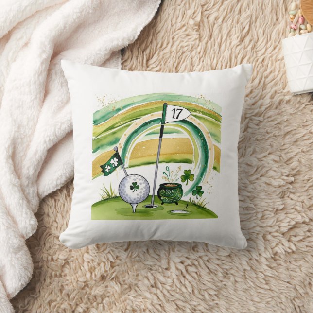 Golf St. Patrick's Day Golf-temat för Golfer Kudde (Filt)