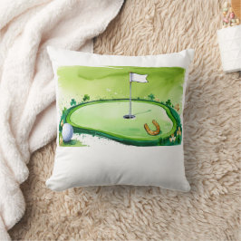 Golf St. Patrick's Day Golf-temat för Golfer Kudde