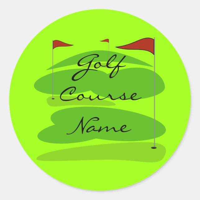 Golf Stickers Runt Klistermärke (Framsida)