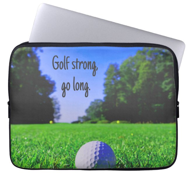 Golf strong go long,ilt golf boll laptop fodral (Framsidan)