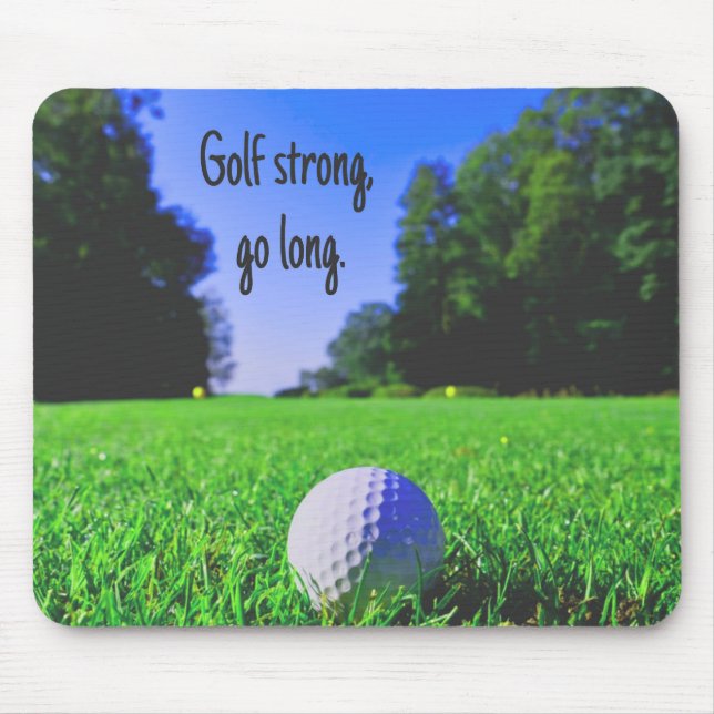 Golf strong go long,ilt golf boll musmatta (Framsidan)