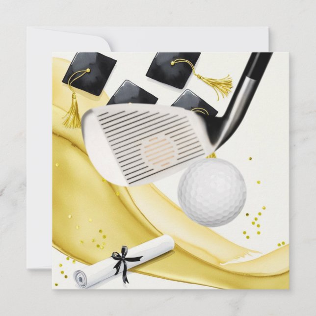 Golf Studenten Card - Grattis Student (Framsida)