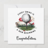 "Golf Studenten Card - Grattis Student!"