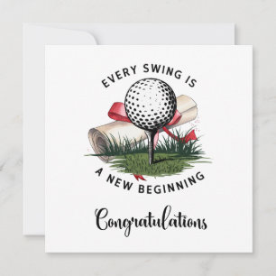 "Golf Studenten Card - Grattis Student!" Kort