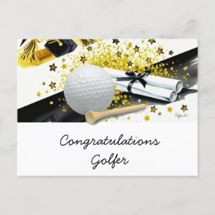 Golf Studenten Card - Grattis Student Vykort