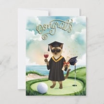 Golf Studenten tema för golfer vid grönt