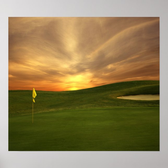Golf Sunrise Poster (Framsidan)