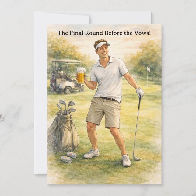 Golf Svärmannafest Firande Inbjudningar (Framsida)