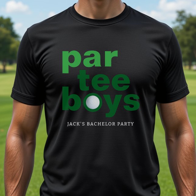 Golf Svärmannen Party Par Tee Pojkar Svart (Golf Bachelor Party Par Tee Boys Black shirt)