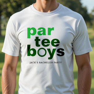 Golf Svärmodig Bröllopsfest Par Tee Pojkar Vit