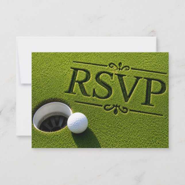 Golf svars kort RSVP Golf Bröllop RSVP Brevkort  (Framsida)