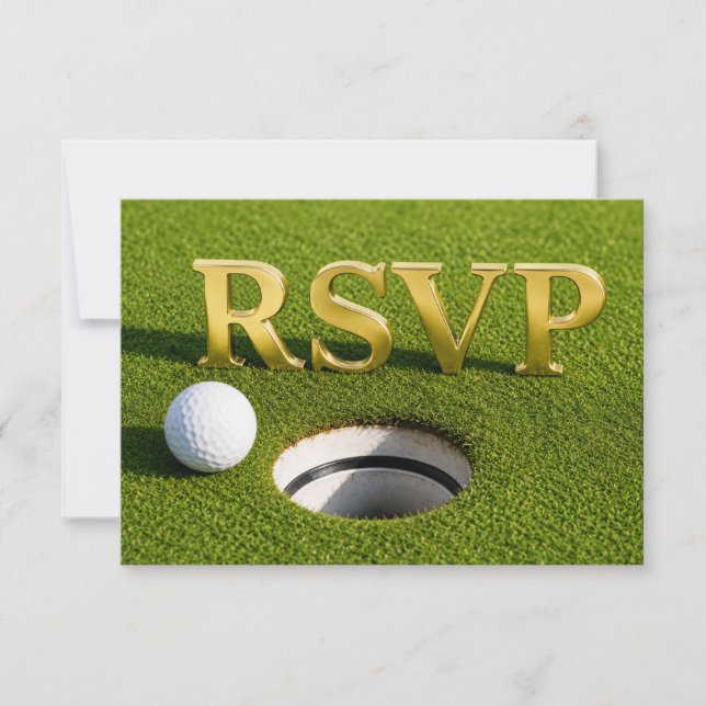 Golf svars kort RSVP Golf Bröllop RSVP Brevkort  (Framsida)