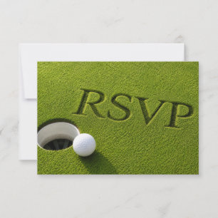 Golf svars kort RSVP Golf Bröllop RSVP Brevkort