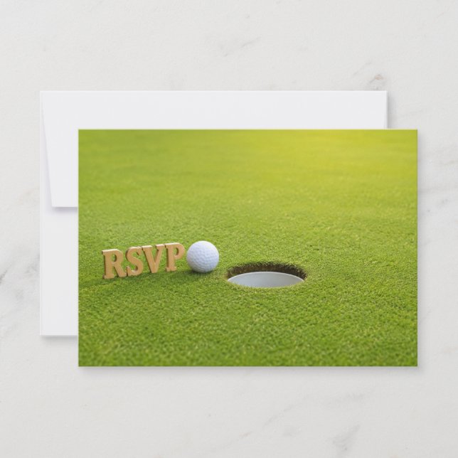 Golf svars kort RSVP Golf Bröllop RSVP Brevkort  (Framsida)