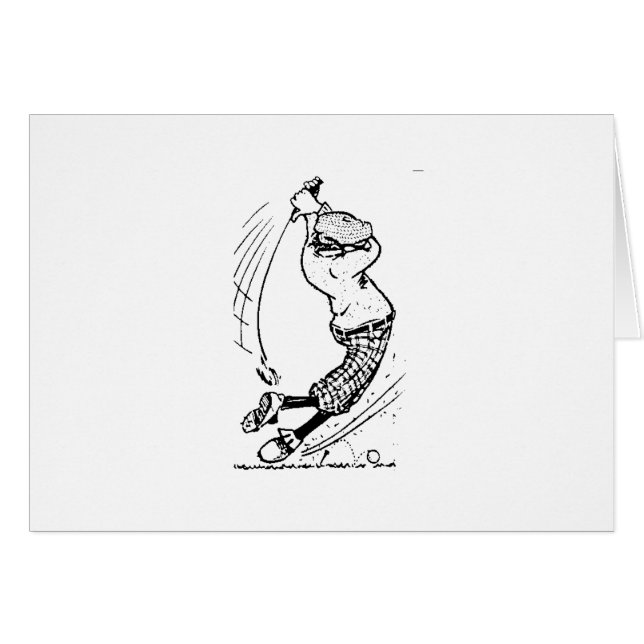 Golf Swing Hälsningskort (Framsidan Horizontal)