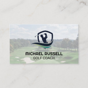 Golf Swing Logotyp Golf Course Visitkort