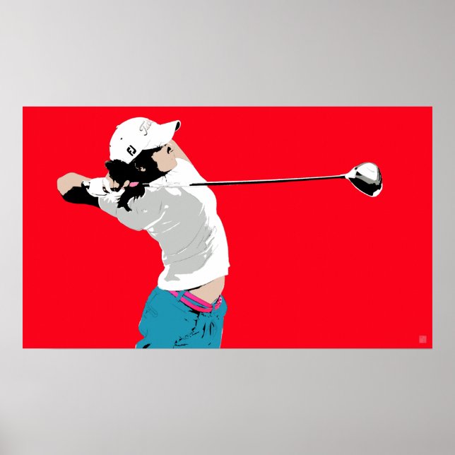 Golf Swing - Original Golf Art Print Poster (Framsidan)