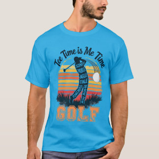 Golf Swing Typography - Vintage Golfer Design T Shirt