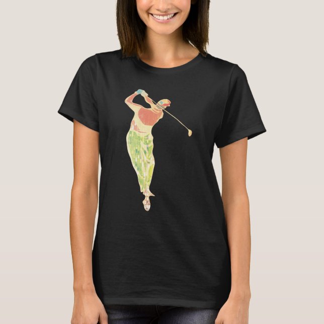 Golf Swing Vintage #2 T Shirt (Framsida)