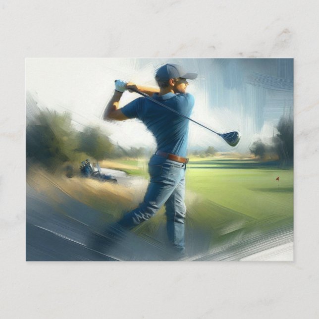 Golf Swing Vykort (Framsida)