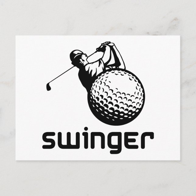 Golf Swinger Vykort (Framsida)