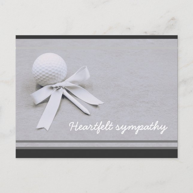 Golf Sympathy Card for a Golfer with golf boll Vykort (Framsida)