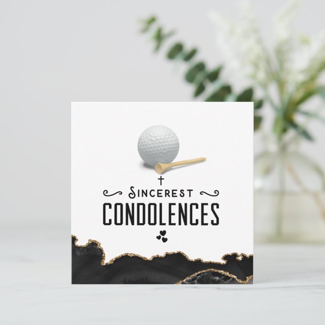 Golf sympati för dina förlustkondoleanser kort (Stående Fram)