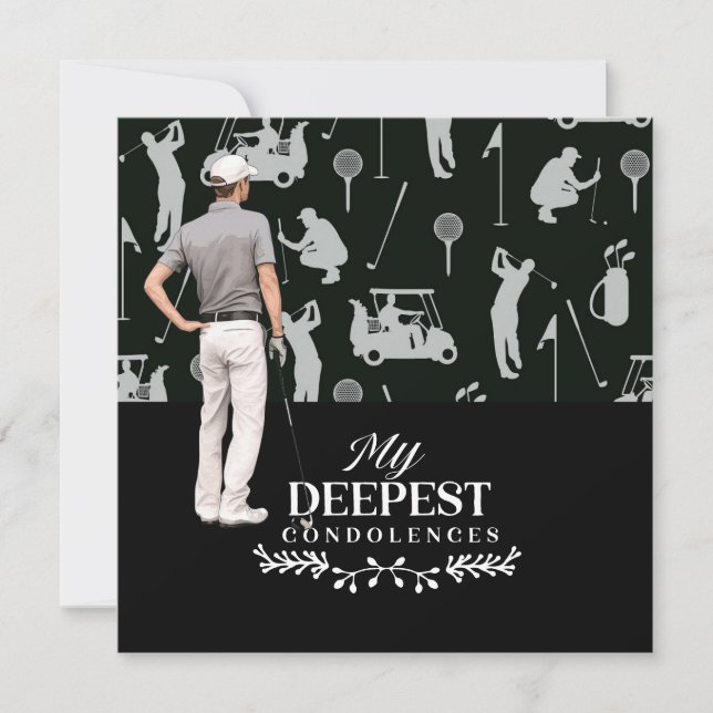 Golf sympati för dina förlustkondoleanser kort (Framsida)
