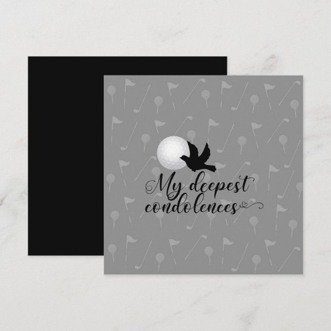 Golf sympati för dina förlustkondoleanser kort (Fram/baksida)