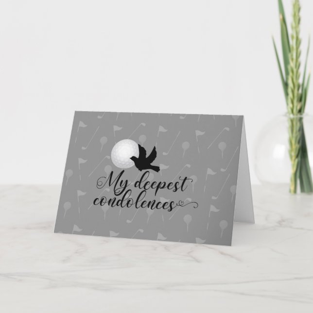 Golf sympati för dina förlustkondoleanser kort (Framsida)