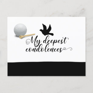 Golf sympati för ditt förlustkondoleanser vykort