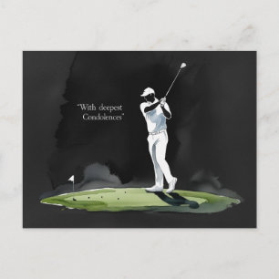 Golf sympati ”Med djupaste kondoleanser.” Vykort