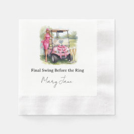 Golf Systerfest Par-Tee-firande Pappersservett