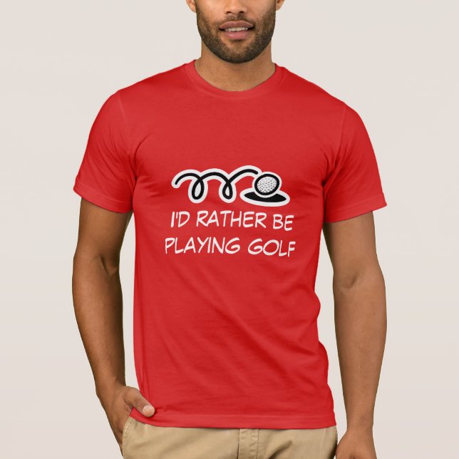 Golf t-shirt med rolig citat (Framsida)