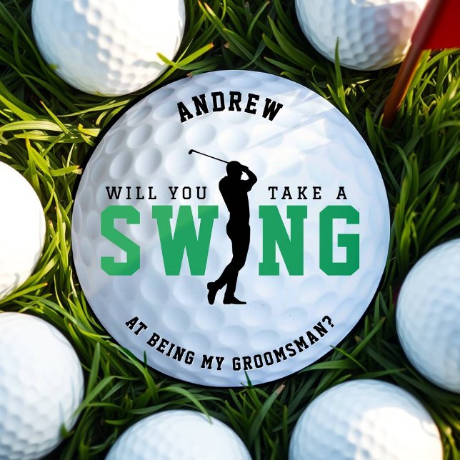 Golf Ta en sväng Groomsman Frieri (Golf Take a Swing Groomsman Proposal
)