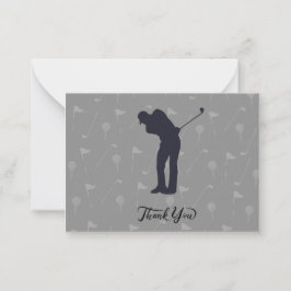 Golf Tack för att du kom till begravningen Anteckningskort