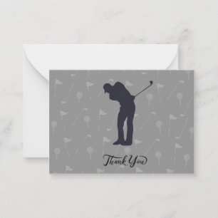 Golf Tack för att du kom till begravningen Anteckningskort