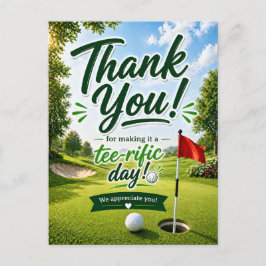 Golf Tack för en toppen dag Vykort