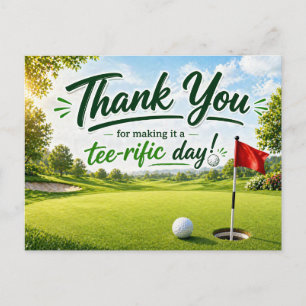 Golf Tack för en toppen dag Vykort