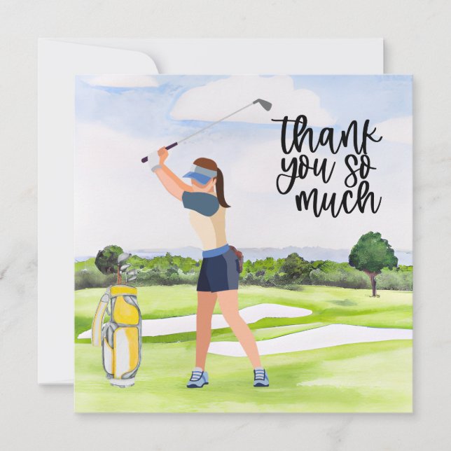 Golf - tack för golfer kort (Framsida)