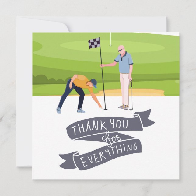 Golf - tack för golfer kort (Framsida)