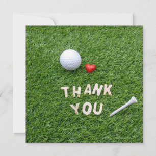 Golf Tack-kort med kärlek och golfboll